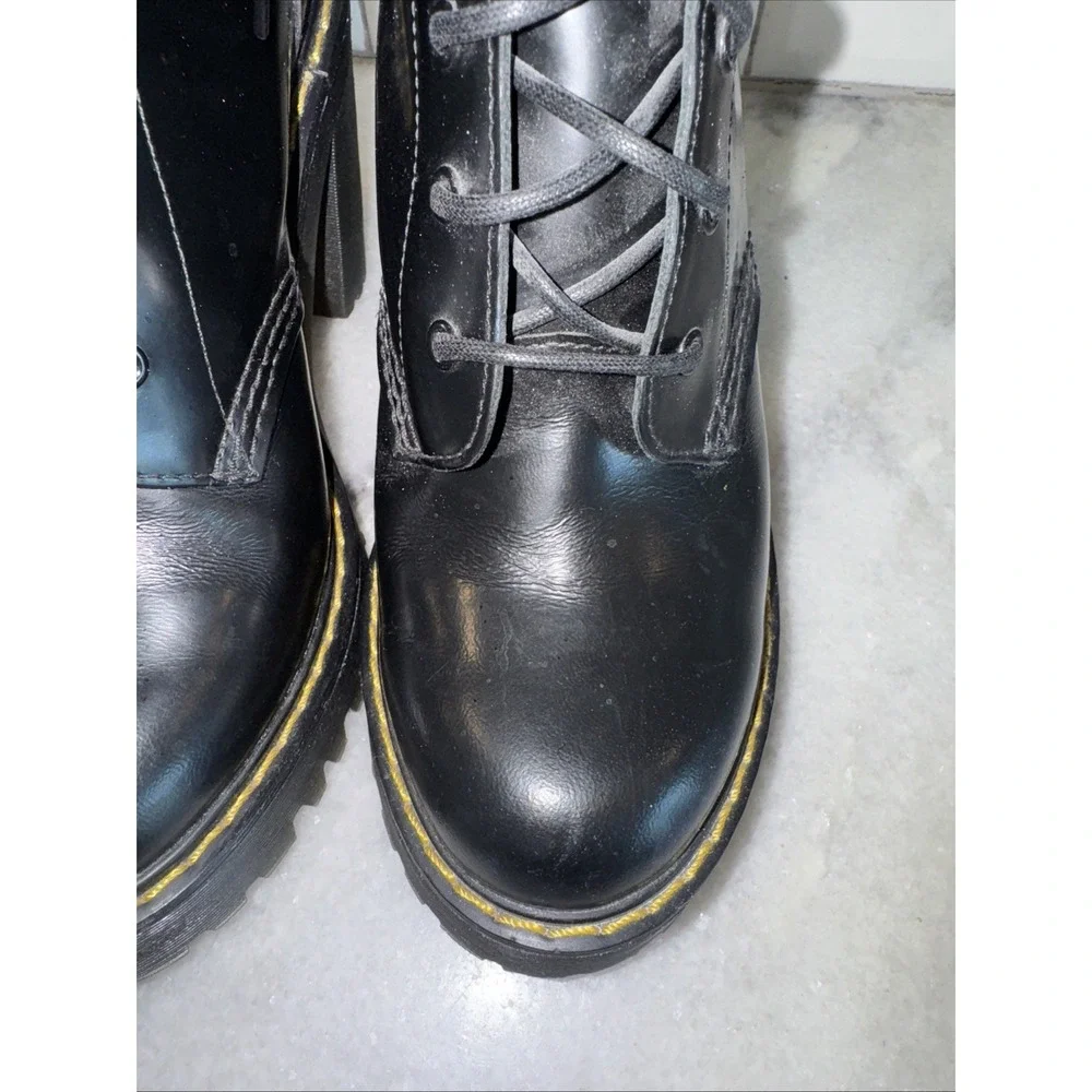 Dr Martens PersephoneHeel Ankle Booties Womens Size‎ 6 EUR 37 Black LeatherNWOT